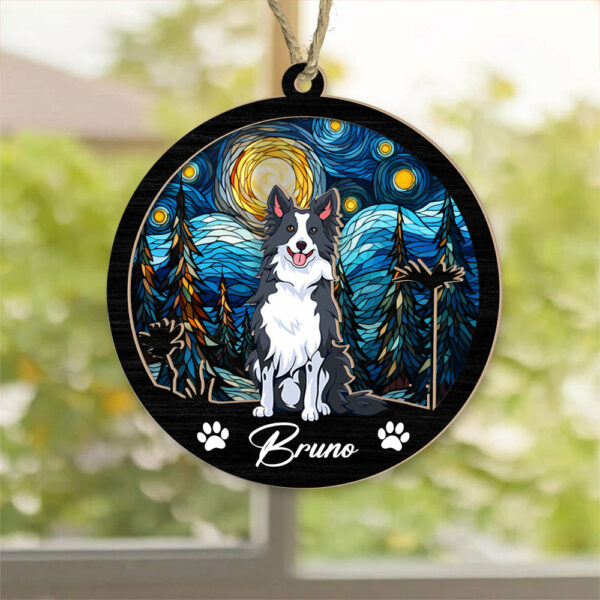Dog Suncatcher Personalized Ornament, Pet Christmas Ornament, Dog Christmas Ornament - Image 3