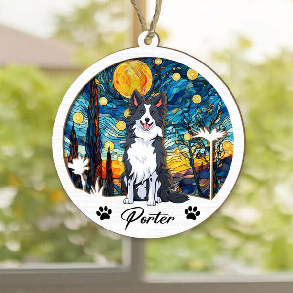 Dog Suncatcher Personalized Ornament, Pet Christmas Ornament, Dog Christmas Ornament - Image 3