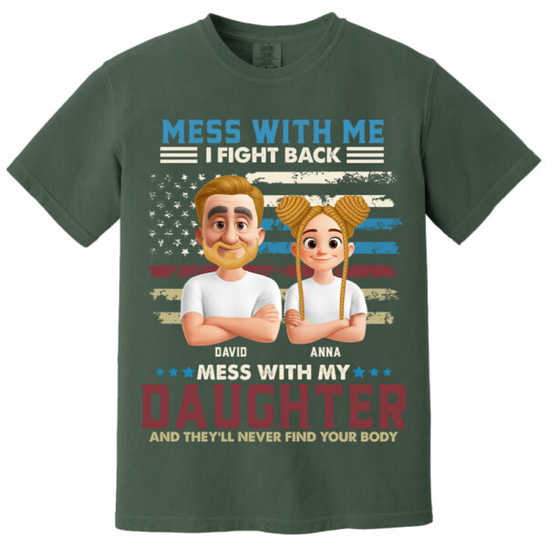 Don't Mess With My Daughter - Personalized Shirt Gift For Dad - Image 13