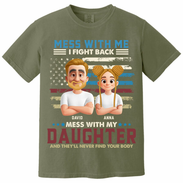 Don't Mess With My Daughter - Personalized Shirt Gift For Dad - Image 12