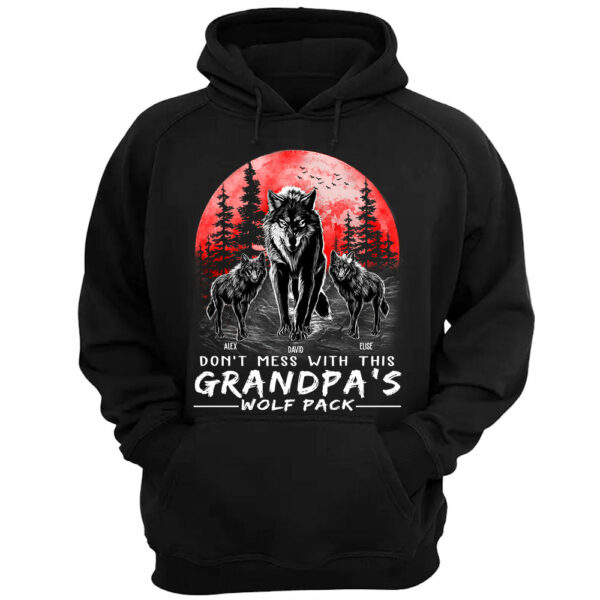 Don't Mess With This Grandpa's Wolf Pack Personalized Shirt - Image 3