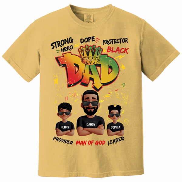 Dope Black Dad Hero, Personalized Shirt For Dad, Father's Day Gift T1807 - Image 16