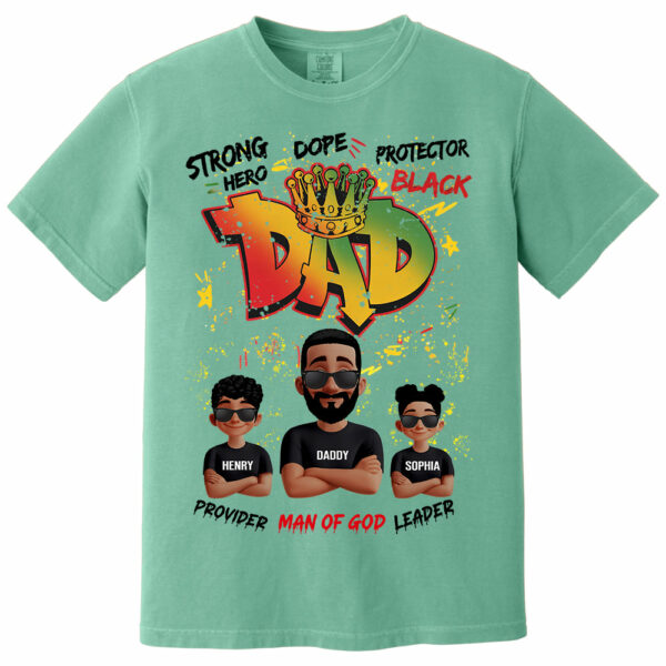 Dope Black Dad Hero, Personalized Shirt For Dad, Father's Day Gift T1807 - Image 12