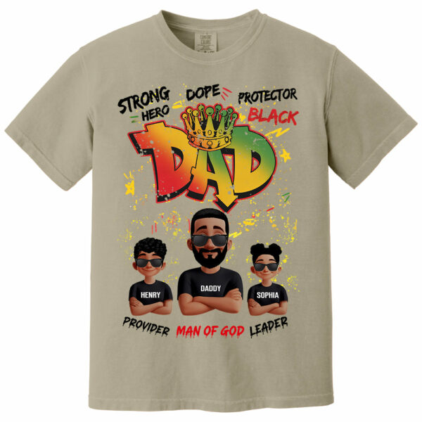 Dope Black Dad Hero, Personalized Shirt For Dad, Father's Day Gift T1807 - Image 13