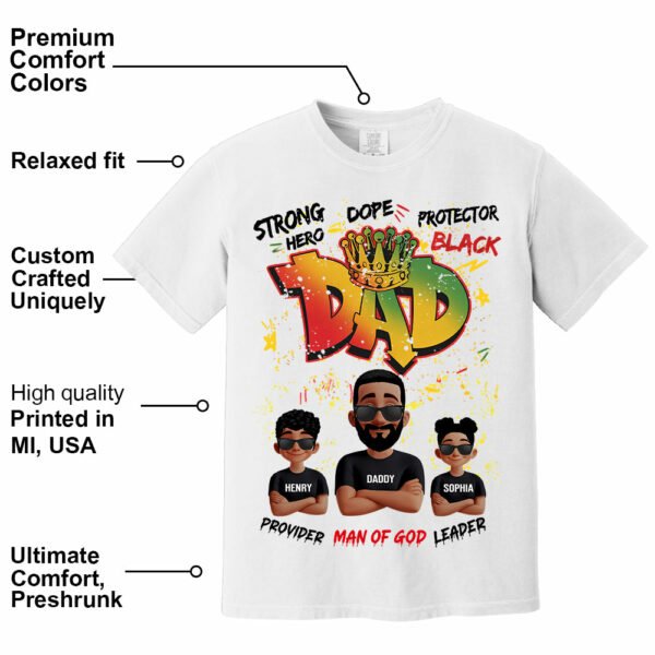 Dope Black Dad Hero, Personalized Shirt For Dad, Father's Day Gift T1807 - Image 14