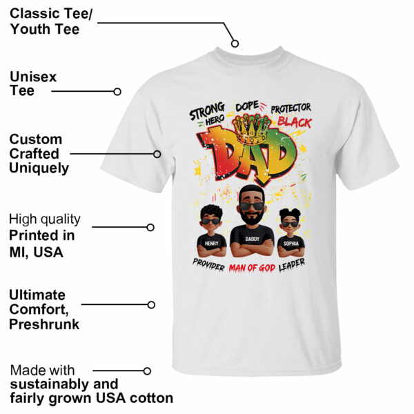 Dope Black Dad Hero, Personalized Shirt For Dad, Father's Day Gift T1807 - Image 6