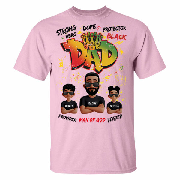 Dope Black Dad Hero, Personalized Shirt For Dad, Father's Day Gift T1807 - Image 5