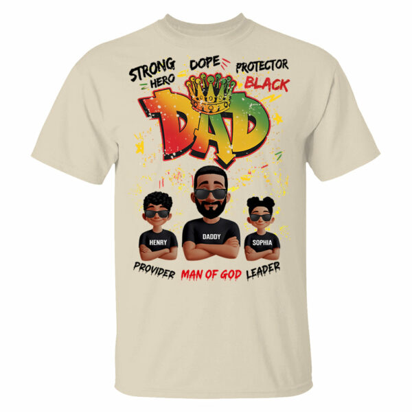 Dope Black Dad Hero, Personalized Shirt For Dad, Father's Day Gift T1807 - Image 4
