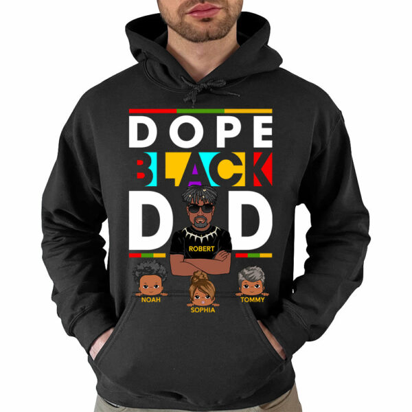 Dope Black Dad Personalized Shirt For Dad Father's Day Gift H2511 - Image 4