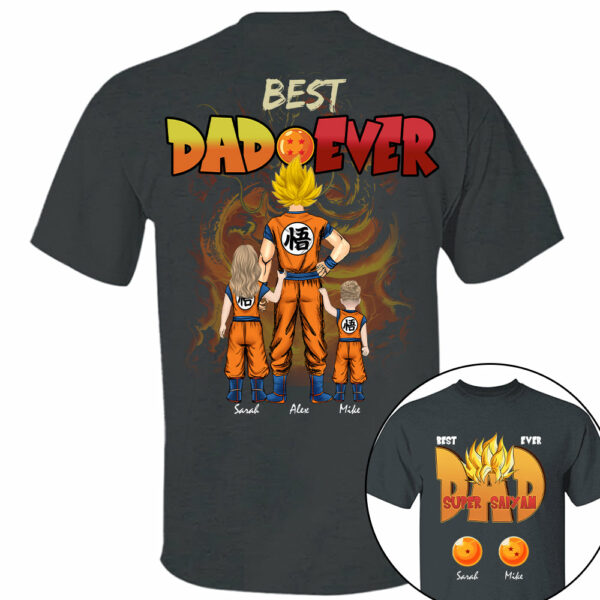 Dragon Dad - Personalized Shirt For Dad Grandpa Custom Clipart NA04 Hv01 - Image 4