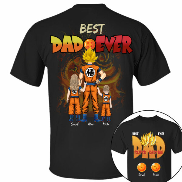Dragon Dad - Personalized Shirt For Dad Grandpa Custom Clipart NA04 Hv01 - Image 3