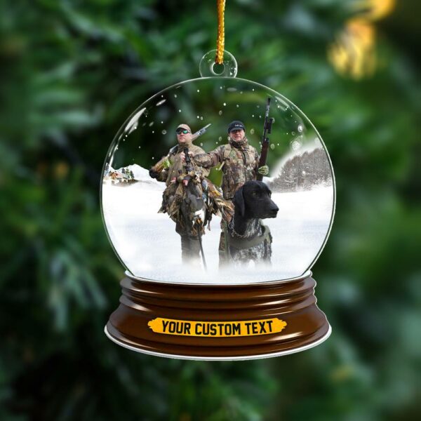 Duck Hunting Best Moments Of The Year In Christmas Snowball Christmas Acrylic Ornament Upload Photo For Hunting Lover H2511 - Image 3