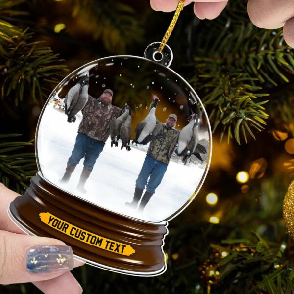 Duck Hunting Best Moments Of The Year In Christmas Snowball Christmas Acrylic Ornament Upload Photo For Hunting Lover H2511 - Image 6