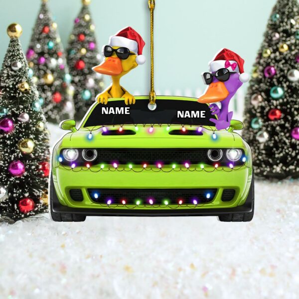 Duck Of Road Custom Name Driver Acrylic Ornament Gift For Car Lovers - Image 2