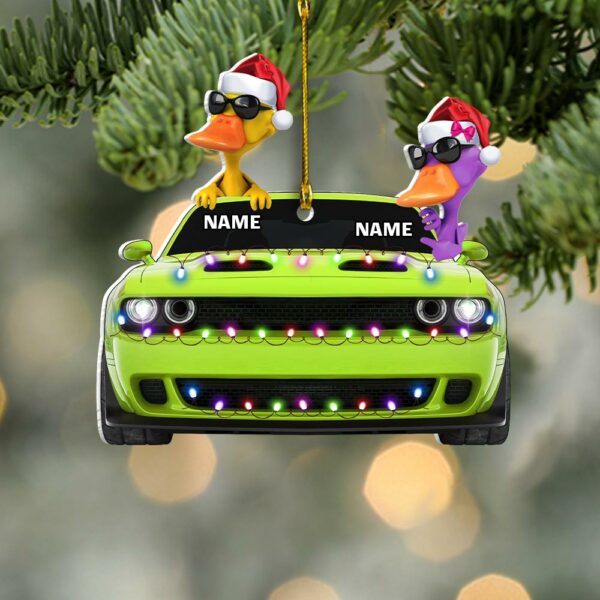 Duck Of Road Custom Name Driver Acrylic Ornament Gift For Car Lovers - Image 3