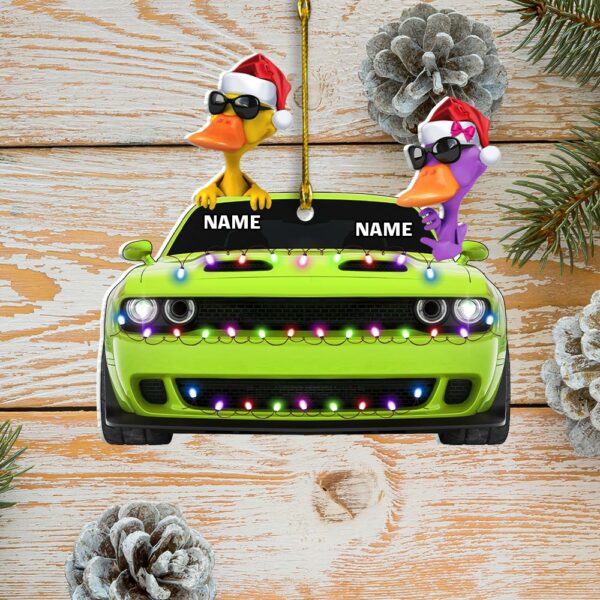 Duck Of Road Custom Name Driver Acrylic Ornament Gift For Car Lovers - Image 4