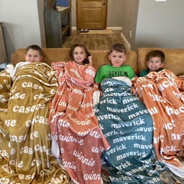 Earthy Tones Personalized Color Blanket - Image 2