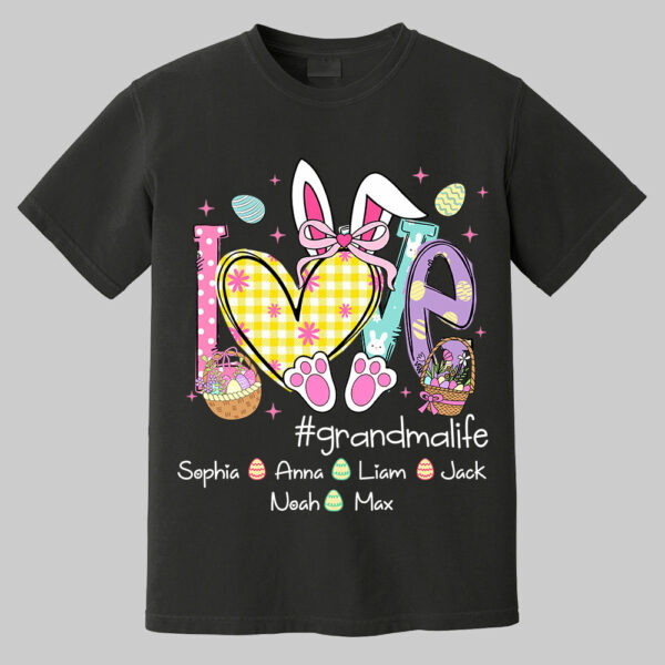 Easter Coquette Love Grandmalife - Personalized Shirt For Grandma Mimi Gigi - Cute Family Gifts Easter - Image 2