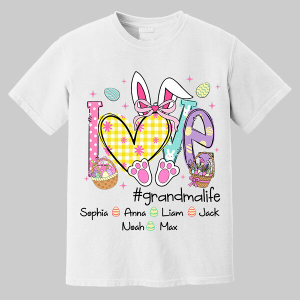 Easter Coquette Love Grandmalife - Personalized Shirt For Grandma Mimi Gigi - Cute Family Gifts Easter - Image 5