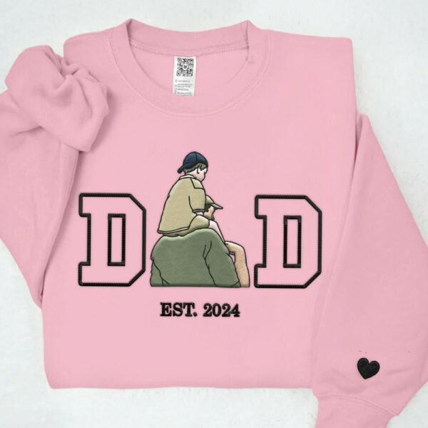 Embroidered Dad Shirt, Embroidery Photo, Gift For, Custom Embroidered Shirt, Custom Photo Shirt, Custom Picture Fathers Day Shirt - Image 8