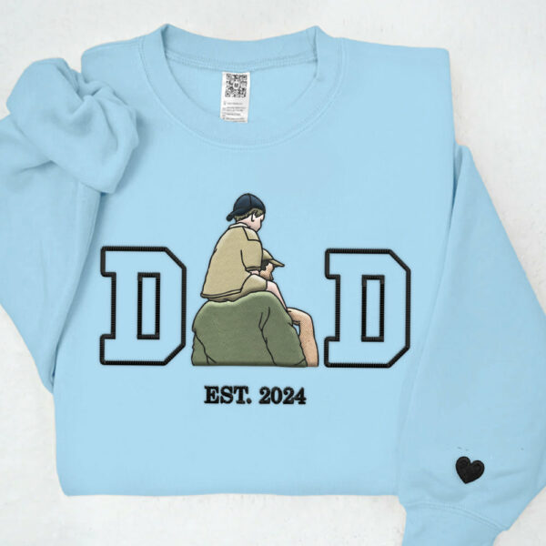 Embroidered Dad Shirt, Embroidery Photo, Gift For, Custom Embroidered Shirt, Custom Photo Shirt, Custom Picture Fathers Day Shirt - Image 9