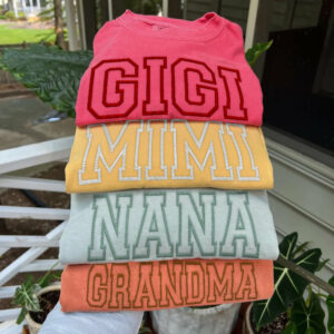 Embroidered Grandma Shirt, Gigi Shirt, Gift for Grandma, Nana Shirt, New Grandma Gift, Embroidered Grandma