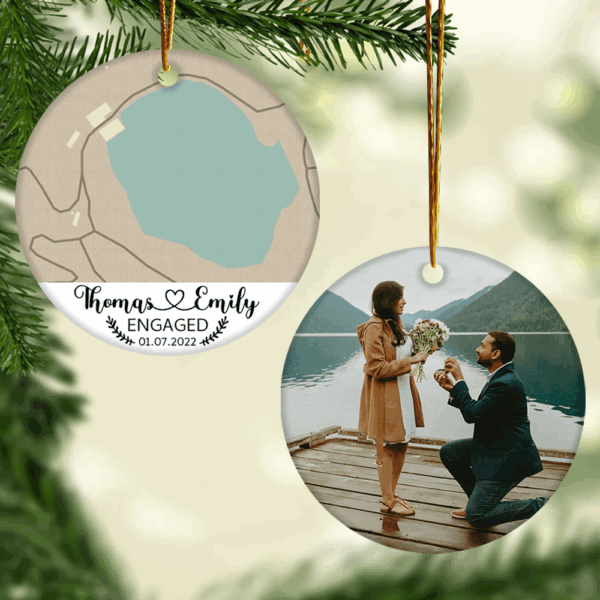 Engaged Ornament Engagement Gift Couples Christmas Ornament Wedding Gift Christmas Engagement H2511 - Image 12