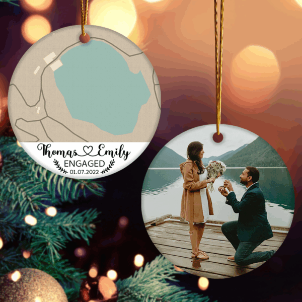 Engaged Ornament Engagement Gift Couples Christmas Ornament Wedding Gift Christmas Engagement H2511 - Image 9