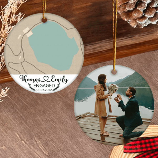 Engaged Ornament Engagement Gift Couples Christmas Ornament Wedding Gift Christmas Engagement H2511 - Image 11