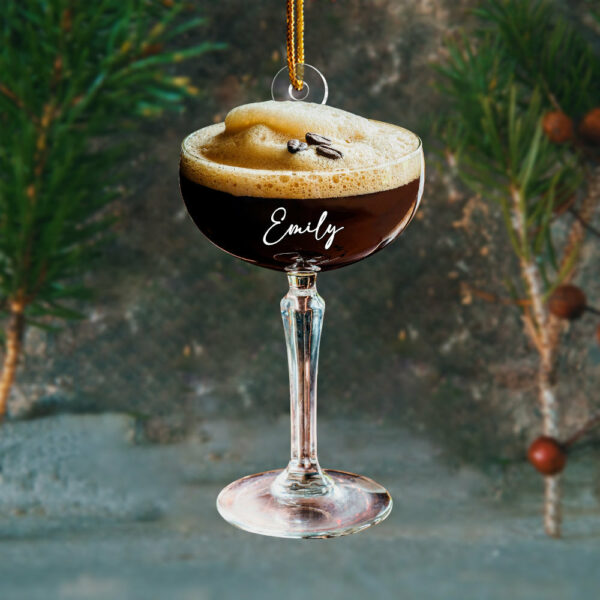 Espresso Martini Ornament, Ornament For Martini Drinker, Peppermint Espresso Martini, Custom Martini Ornament, Espresso Martini Drinker - Image 5