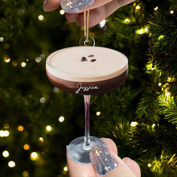 Espresso Martini Ornament, Ornament For Martini Drinker, Peppermint Espresso Martini, Custom Martini Ornament, Espresso Martini Drinker - Image 7