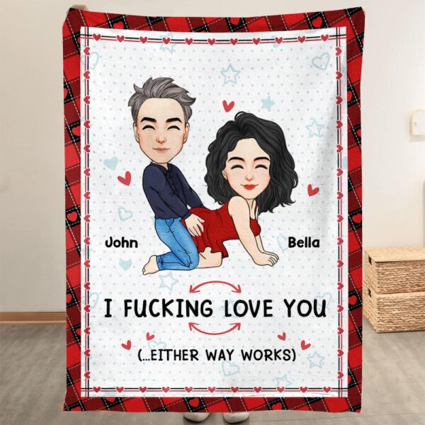 Every Day Is The Best Day When I'm With You - Couple Personalized Custom Blanket - Christmas Gift For Husband Wife, Anniversary