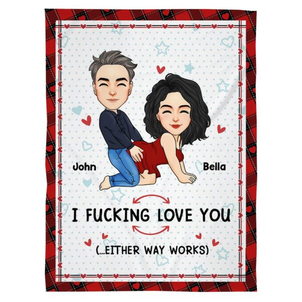 Every Day Is The Best Day When I'm With You - Couple Personalized Custom Blanket - Christmas Gift For Husband Wife, Anniversary - Image 2