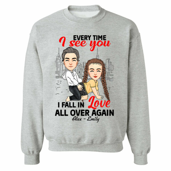 Every Time I See You I Fall In Love All Over Again - Personalized Shirt For Couple - Image 9