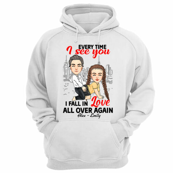 Every Time I See You I Fall In Love All Over Again - Personalized Shirt For Couple - Image 10