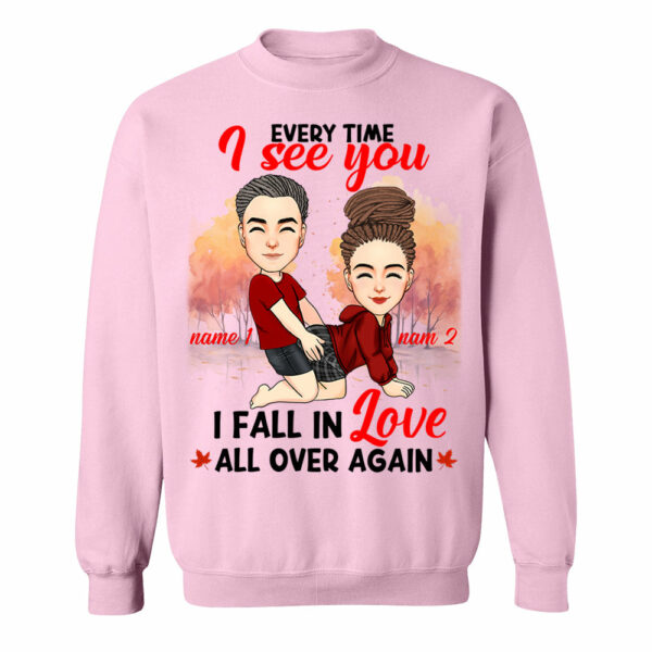 Everytime I See You I Fall In Love All Over Again - Personalized Shirt For Couple - Image 9