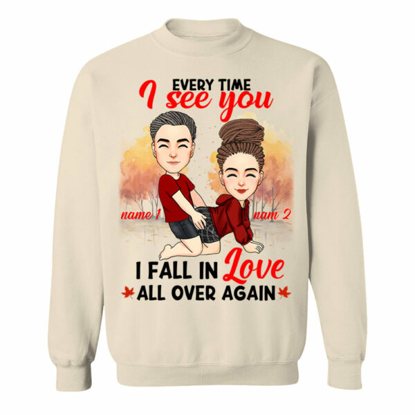 Everytime I See You I Fall In Love All Over Again - Personalized Shirt For Couple - Image 8