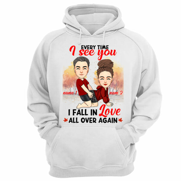 Everytime I See You I Fall In Love All Over Again - Personalized Shirt For Couple - Image 10