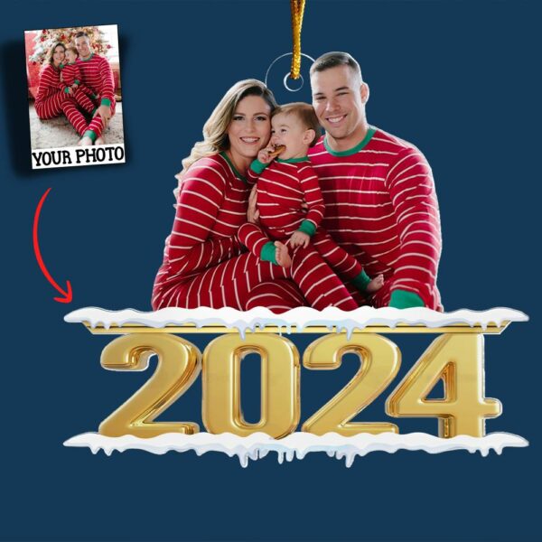 Family 2024 - Personalized Custom Photo Mica Ornament - Christmas Gift For Family, NO Gift Box - Image 6