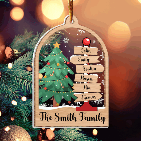 Family Christmas Ornament, Personalized Family Ornament, Family Ornament 2024, Christmas Ornament, Family Tree Ornament, Gift for Family - Image 2