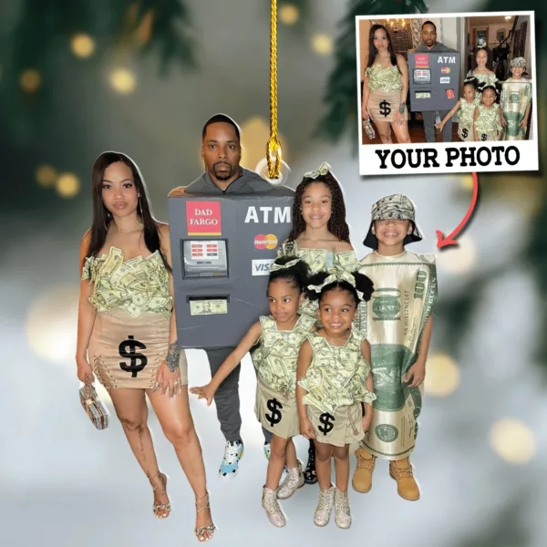 Family Custom Photo Ornament Gift For Family - Personalized Photo First Christmas Family Ornament - Image 4