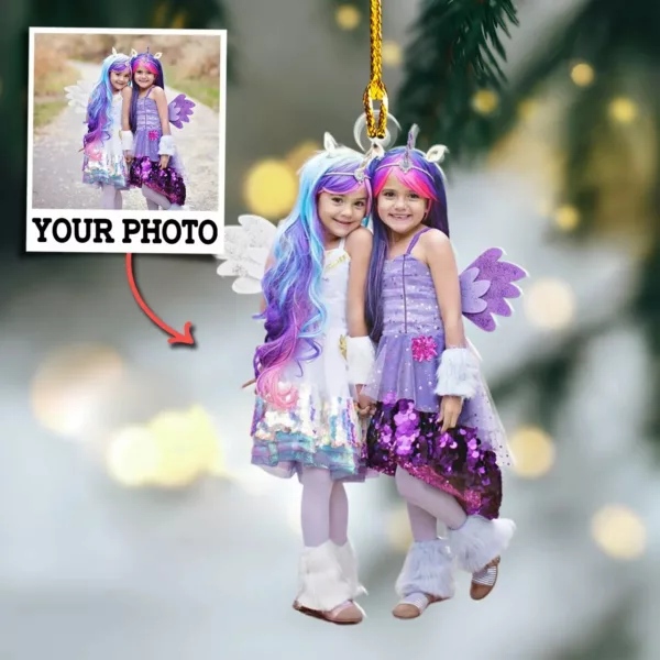 Family Custom Upload Photo Ornament Gift For Family - Personalized Photo First Christmas Family Ornament - Image 4
