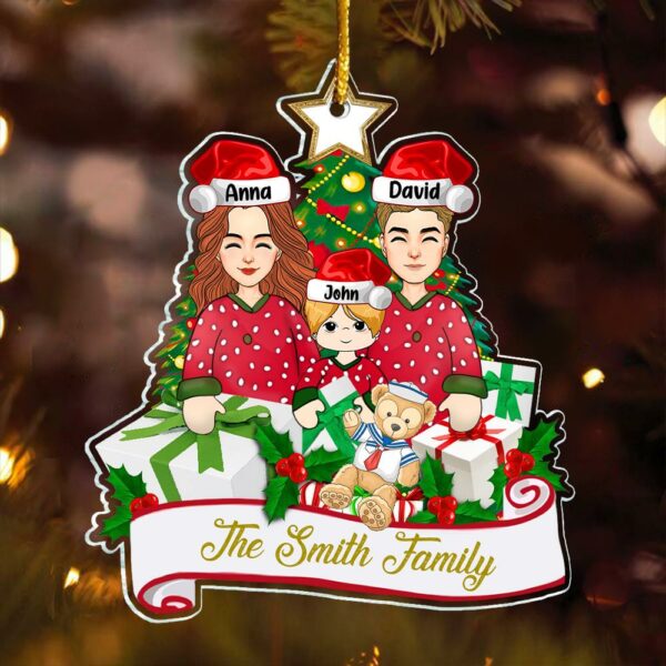 Family Ornament With Names Custom Family Christmas Gift Personalized Name Engraved Ornament 2024 Personalized Xmas Gift Christmas DÃ©cor - First Christmas In New Home Ornament - Image 2