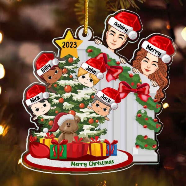 Family Ornament With Names Custom Family Christmas Gift Personalized Name Engraved Ornament 2024 Personalized Xmas Gift Christmas DÃ©cor