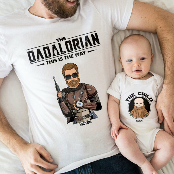 Father and Baby Shirt, Dadalorian And Son Shirt, Matching Shirt for Dad and Son, This Is The Way Shirt Father's Day Gift