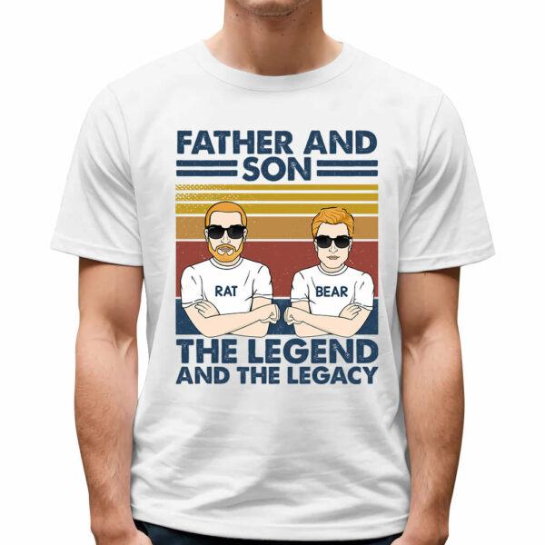 Father-Son Bond: Personalized Legend & Legacy Shirts - Image 2