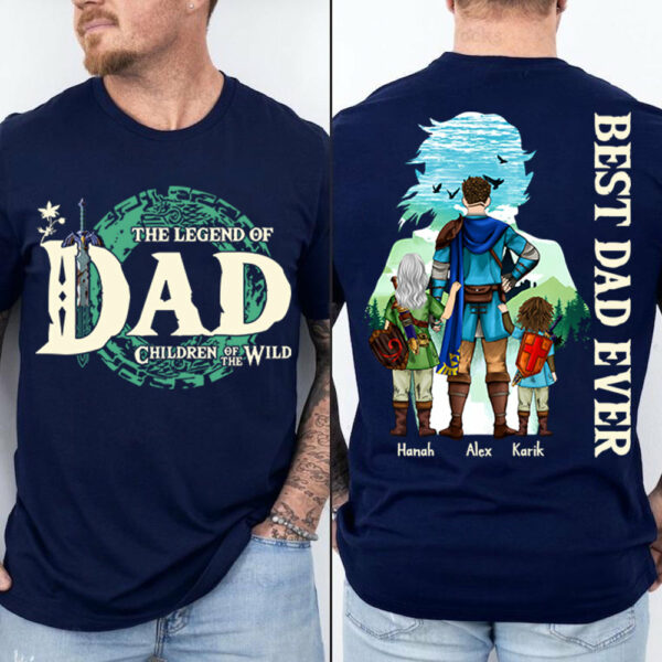 Father's Day - Personalized Legend Of Dad Zelda Shirt - Image 3