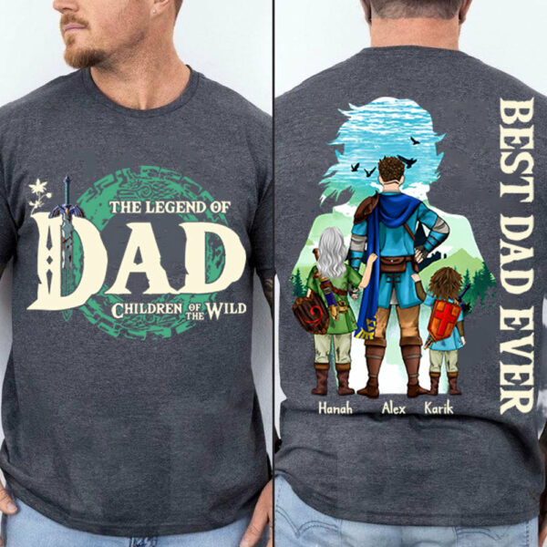 Father's Day - Personalized Legend Of Dad Zelda Shirt - Image 2