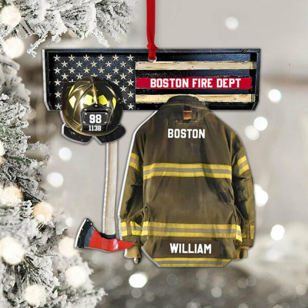 Fire Department And Name Personalized Ornament Gifts For Firefighter For Fireman - Image 4