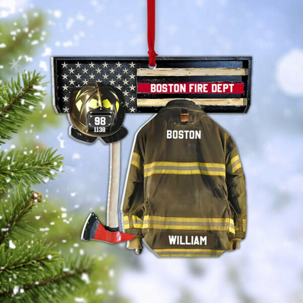 Fire Department And Name Personalized Ornament Gifts For Firefighter For Fireman - Image 5